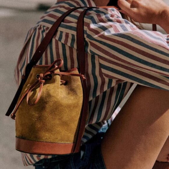 Sézane NWT Farrow Mini Bag in Multi Taupe - Picture 5 of 7